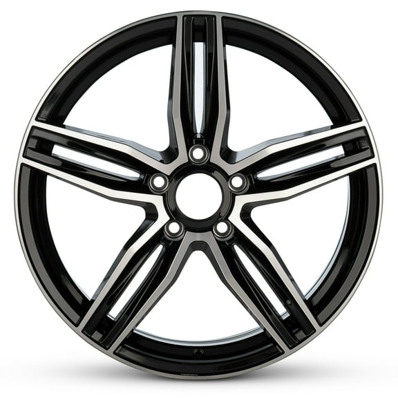 Romac Venom 19 Inch, 5 x 120 Bolt Pattern, 35 mm Offset, 72.6 mm Hub - Black Machine Face Alloy Rim