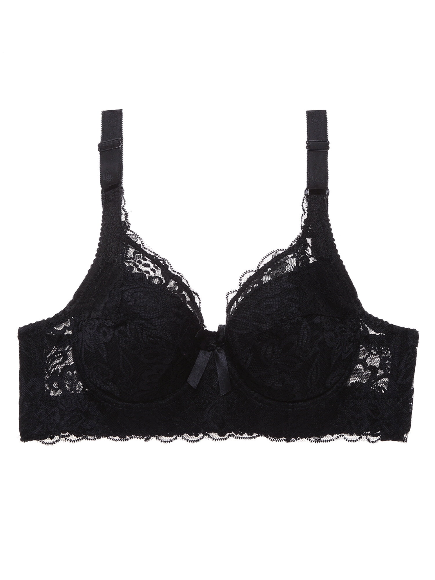 Romacci Womens Sexy Lace Bra Deep V Underwire Plus Plunge Lingerie 44B