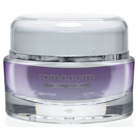 Romaderm- Super Collagen Eye Cream-Dark Circles, Puffiness, Wrinkles and Bags - The Most Effective Anti-Aging Eye Cream for Under and Around Eyes