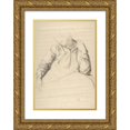 thumbnail image 1 of Romain Cazes 14x18 Gold Ornate Wood Frame and Double Matted Museum Art Print Titled - Study of a Woman Seated (1828-81), 1 of 4