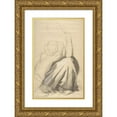 thumbnail image 1 of Romain Cazes 17x24 Gold Ornate Framed and Double Matted Museum Art Print Titled - Study of a Woman and Child (1828-81), 1 of 4