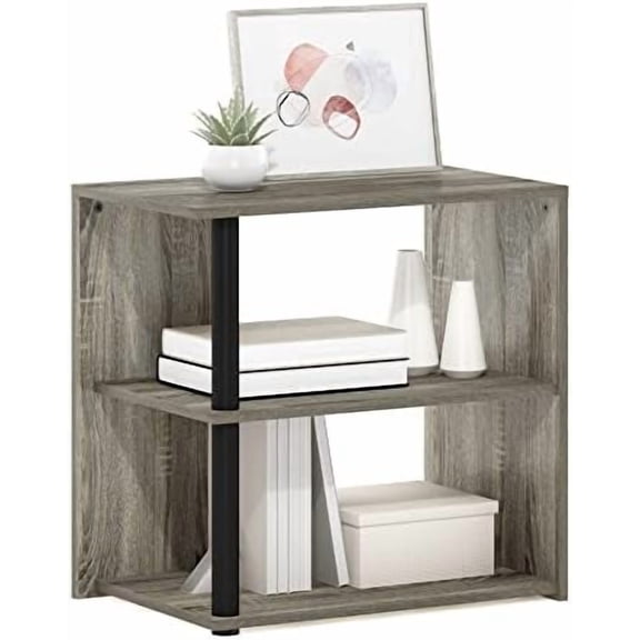 Romain Side Table, 2-Tier End Table with Open Shelf, Night Stand, Bedside Table, for Living Room, Bedroom, French Oak