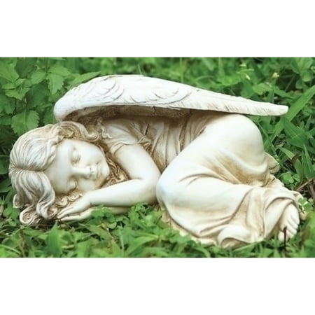 Roman 11.75" Sleeping Guardian Angel Outdoor Garden Statue