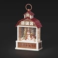 thumbnail image 1 of Roman 11" LED Lighted Snowman in Barn Christmas Snow Globe Lantern, 1 of 3