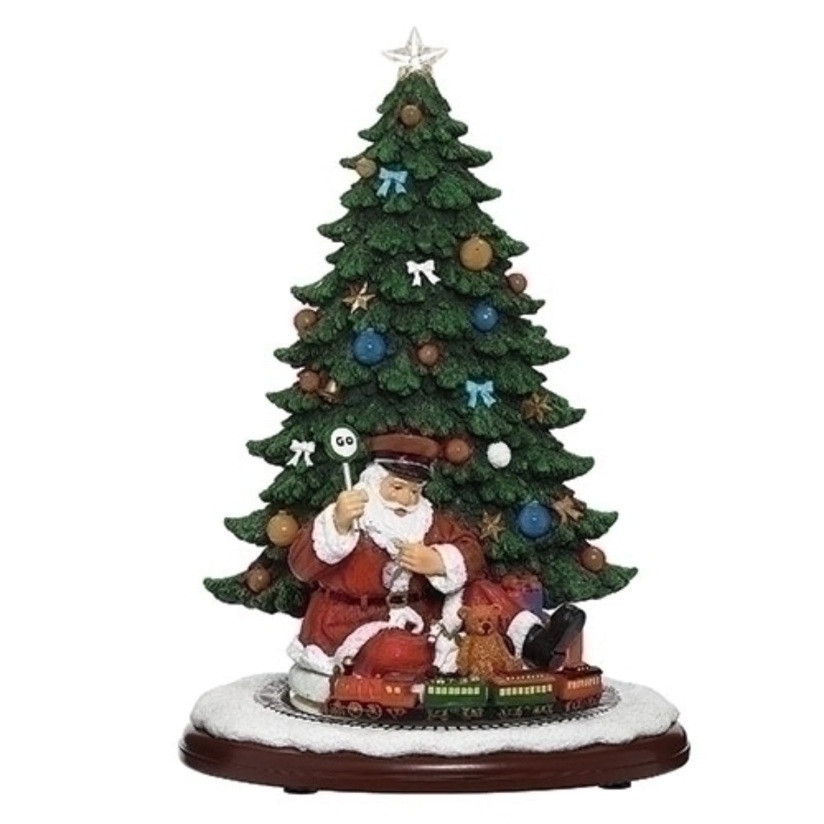 13-Inch LED Musical Santa Train Christmas Figurine
