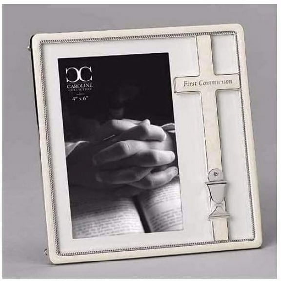 Roman 19816 First Communion Frame 4 x 6 with Cross and Chalice, 7.25 inch Height