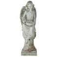 thumbnail image 1 of Roman 21" LED Solar Powered Angel on a Pedestal Outdoor Garden Statue, 1 of 4