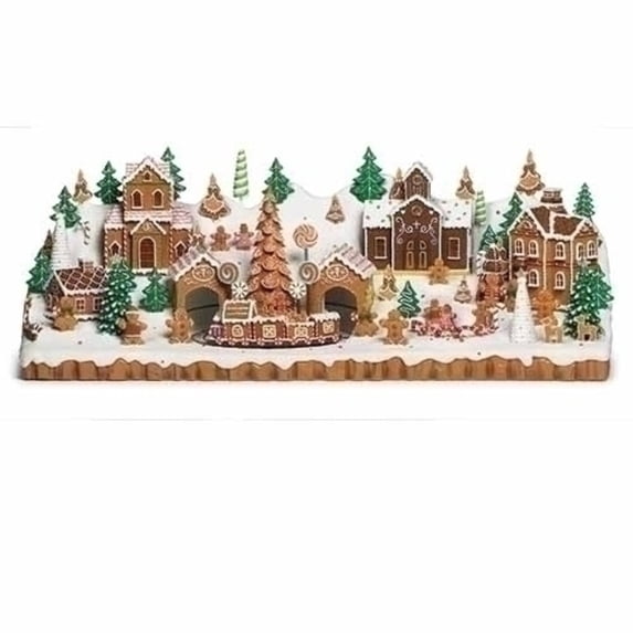 Roman 24.5" Pre-Lit LED Gingerbread Christmas Village Decoration