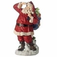 thumbnail image 1 of Roman 24.75" Red and Beige Santa Looking for Deer Christmas Tabletop Figurine, 1 of 1