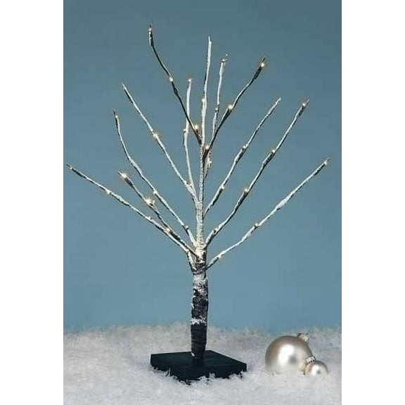 Roman LED Lighted Snowy Christmas Twig Tree - 24" - Warm White Lights