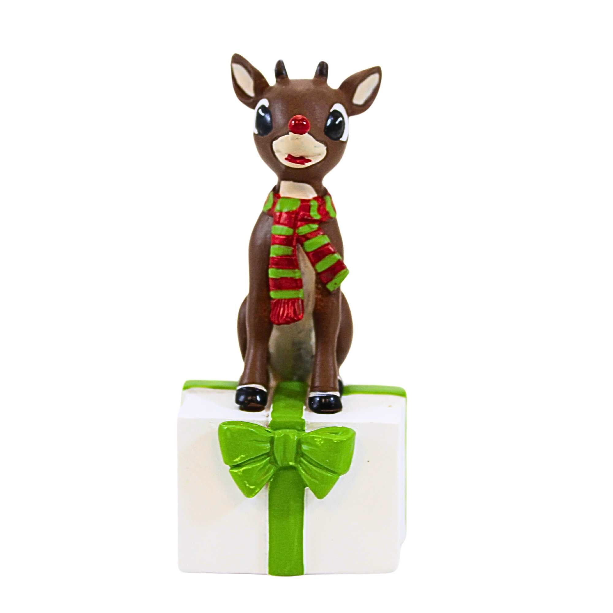 Roman 3.75In Rudolph Lighted Figurine, Resin, Red Nose Reindeer 137993 ...