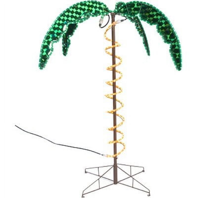Roman 4.5' Tropical Lighted Holographic Rope Light Outdoor Palm Tree