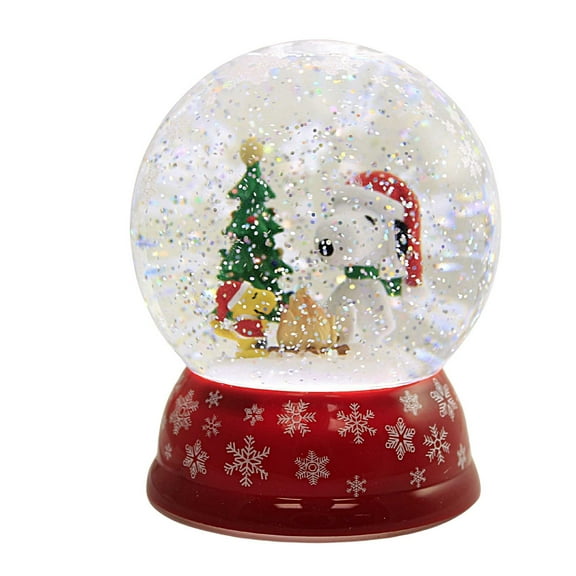 Roman 5.75" LED Lighted Snoopy Campfire Christmas Snow Globe