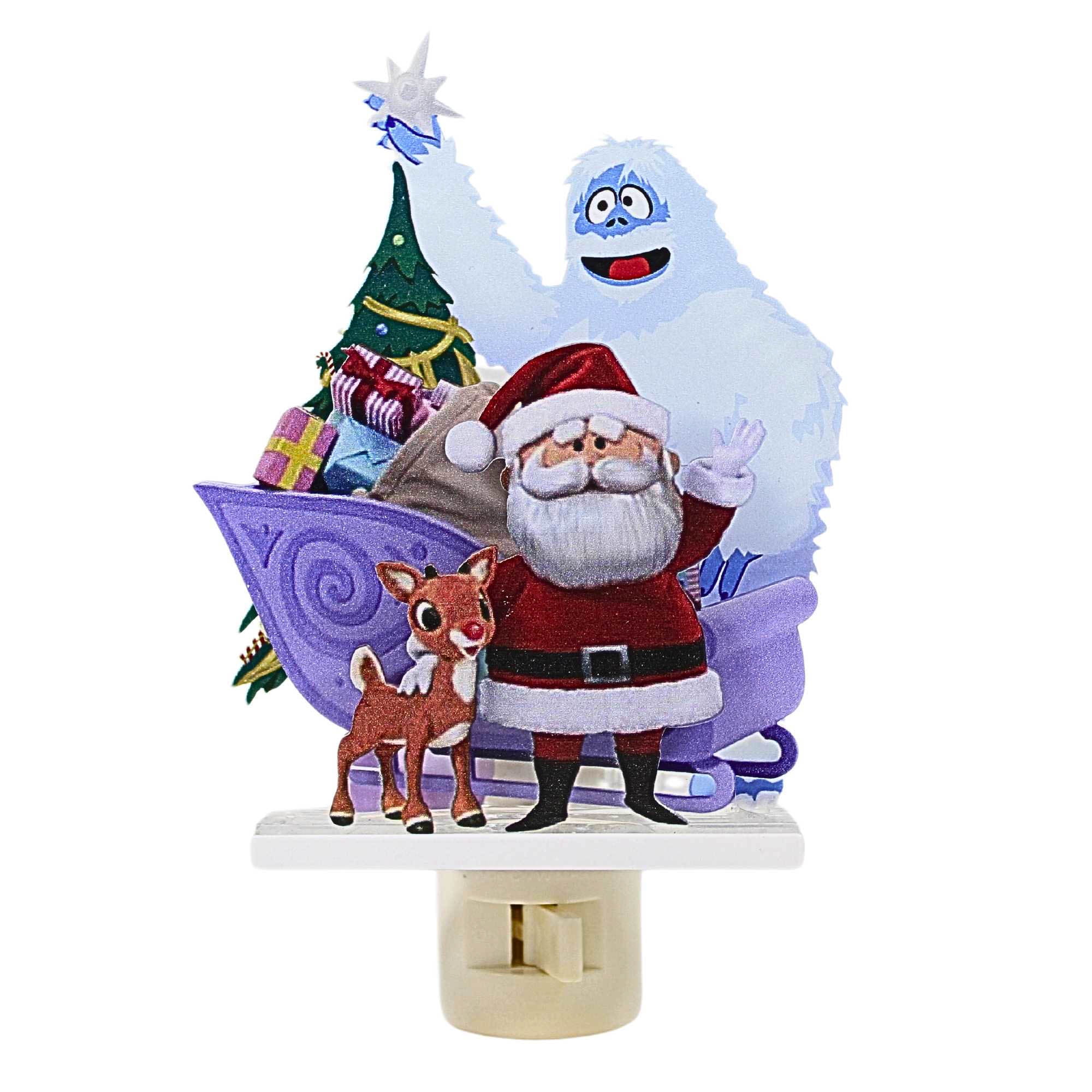 Roman 6.00In Rudolph Night Light, Plastic, Red Nosed Reindeer 134106