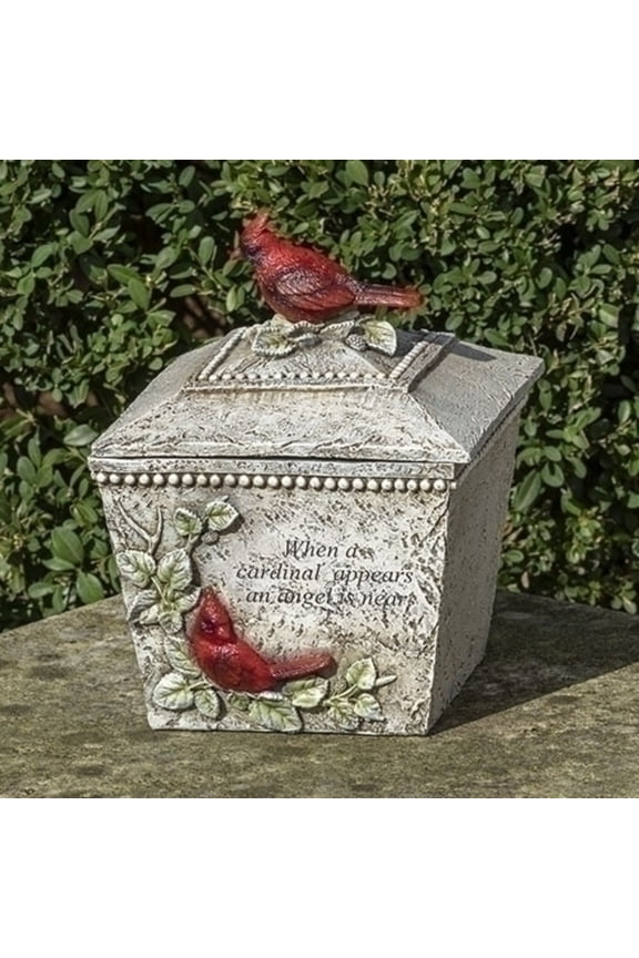 Home Decor Cardinal Memorial Box Polyresin Bereavement Sympathy 13232