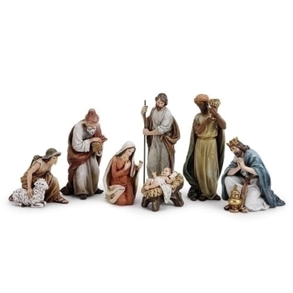 Roman - 9.5"7PC ST NATIVITY W/SHEPHERD