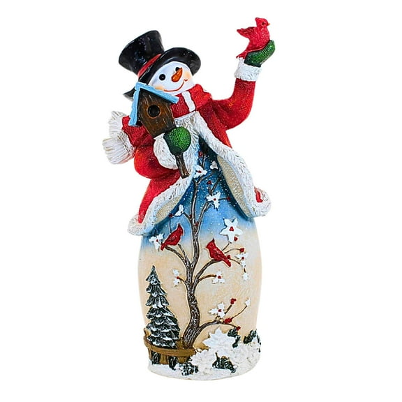 Roman 9.75In Snowman Blossom Tree, Polyresin, Cardinal 137683 House