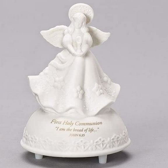 Roman 92102 Musical Communion Angel Plays the Lord's Prayer, 5-inch High