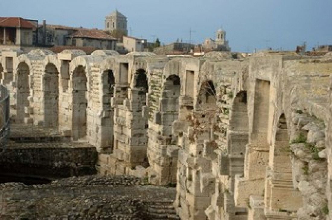 Roman Amphitheatre France Canvas Art - Lisa S Engelbrecht DanitaDelimont (27 x 18)