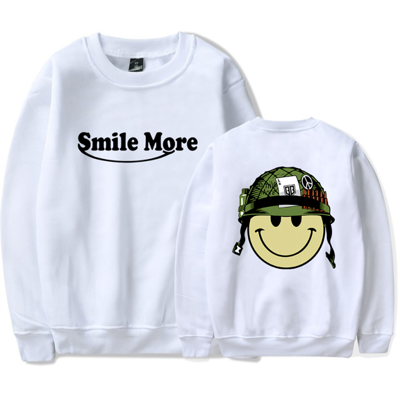 Roman Atwood Smile More Crewneck Sweatshirt Merch Casual Sweatshirt Unisex Clothing