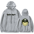 thumbnail image 1 of Roman Atwood Smile More Hoodie Men's Hip Hop Printing Pullover Hooded Sweatshirts, 1 of 2