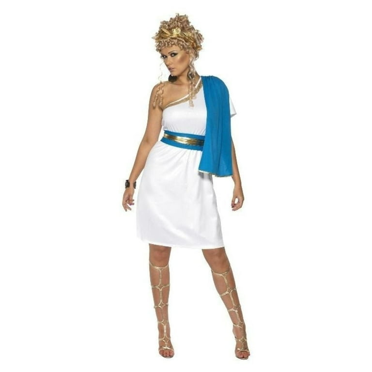 Roman Beauty Costume Adult White Blue Roman Beauty Costume Adult White Blue