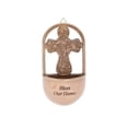 thumbnail image 1 of Roman Bless Our Home Bronze Cross Holy Water Font, 6-inch Height, Religious Decoration, 1 of 1