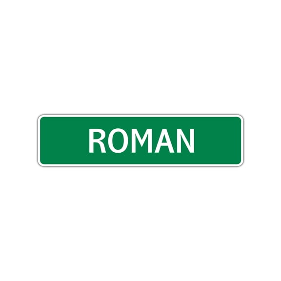 Roman Boys Children Name Letter Printed Plaque Decoration Label Indoor Outdoor Wall Novelty Aluminum Sign 4"x18"