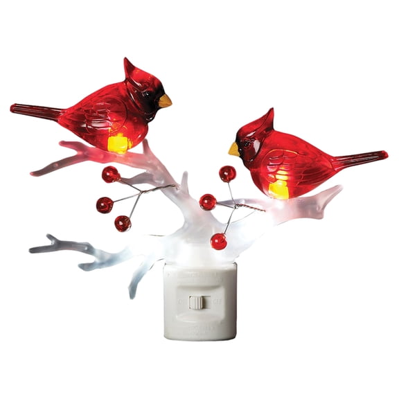 Roman Cardinals on Branch LED Night Light