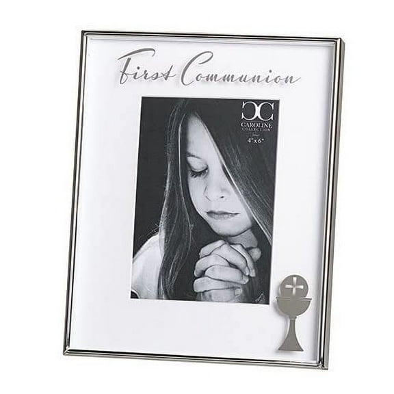 Roman Caroline Collection Communion Floating Picture Frame, Holds 4 x 6 inches Photo, 8.5-inch Height, Home Decor