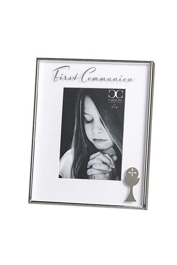 Caroline Collection Communion Floating Picture Frame, Holds 4 x 6 inches Photo, 8.5-inch Height, Home Decor
