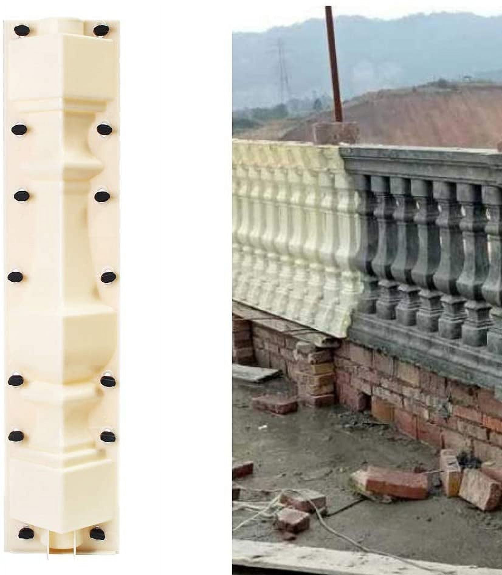 Pvc Hand Railing Mold Roman Cement Railing Moulds Balustrades Mold, 2Pcs Front Rear Moulds ...