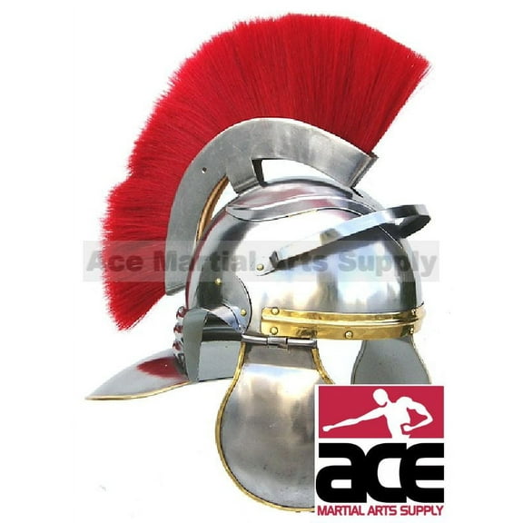 Roman Centurion Officer Helmet with Red Plume