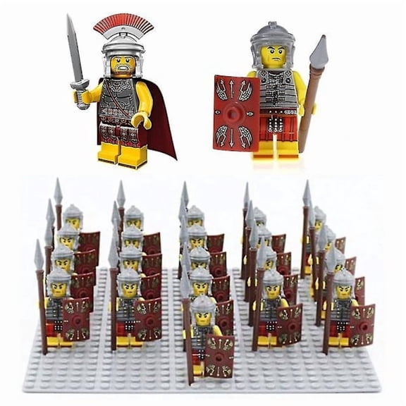 Roman Centurion Soldier Building Block Set  21-Piece Historical Army Toy Collection