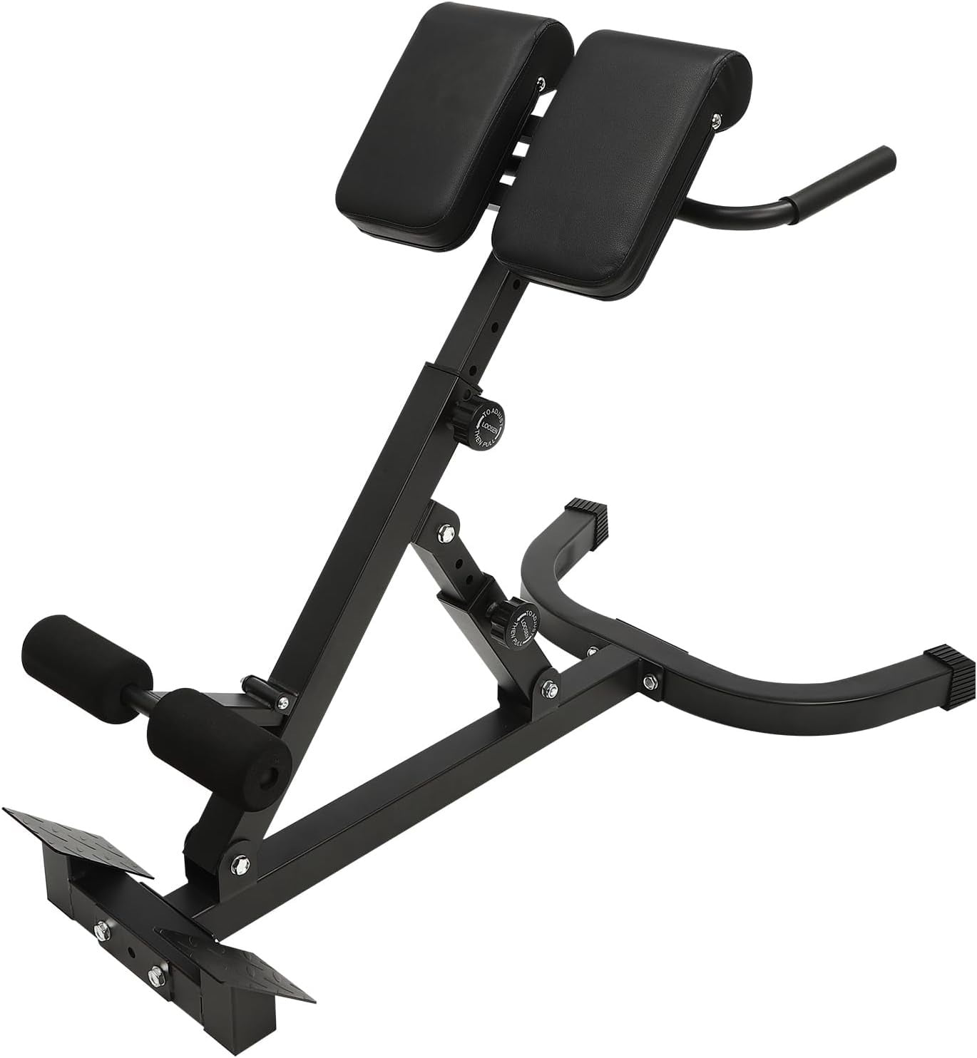Roman Chair Back Extension Machine, Foldable 5 Position Sit up, Hyperextension Back Strength Exercise Bench 330 lbs, Muscles Exercise Equipment for Home Workout Gym Fitness Equipment