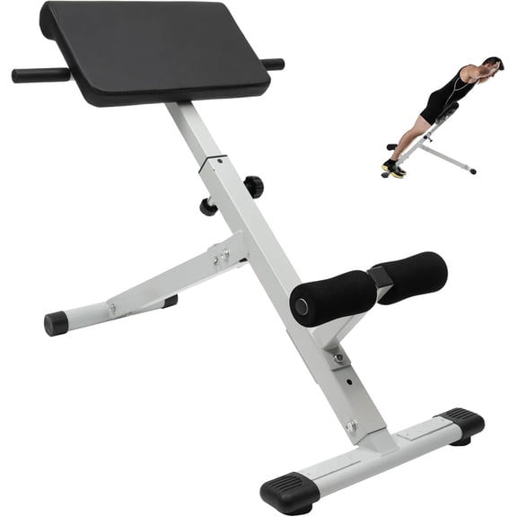 Roman Chair Back Extension Weight Bench Ab Machine Foldable Angle Height Adjustable Sit up Exercise Multi-Functional Workout Home Gym Exercise Equipment Inversion Table for Fitness