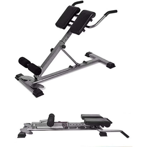 Roman Chair Back Hyper Extension Bench Adjustable Exercise Machine for Home Gym Abdominal Workout Equipment Foldable 30-40-50 Degrees Adjustable