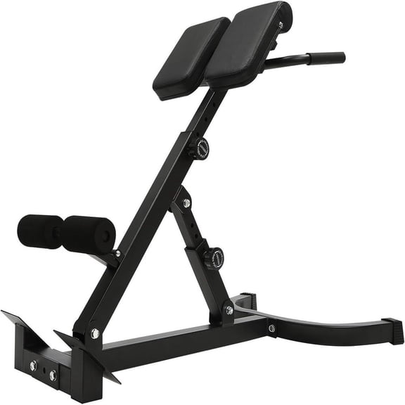 Roman Chair,Foldable Back Extension Machine,Adjustable Ab Back Extension Machine,Core Strength Trainer,Back Exercise Machine for Glute,Ab Workouts,Full All-in-One Body Workout&Home Gym Fitness