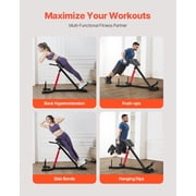 Roman Chair Hyperextension Bench,350 lbs Adjustable Extension Machine,Multi-Function Exercise Equipment for Glute,Hamstring,Lower Back,and Ab Workout,Fitness Weight Bench for Home Gym
