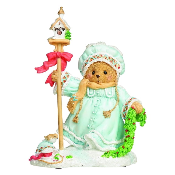 Roman Cherished Teddies, Ingrid Laplander Teddy Bear Figure, 4.5" H, Resin and Wollastonite, Durable, Collectible Decoration, Decorative, Home Decor