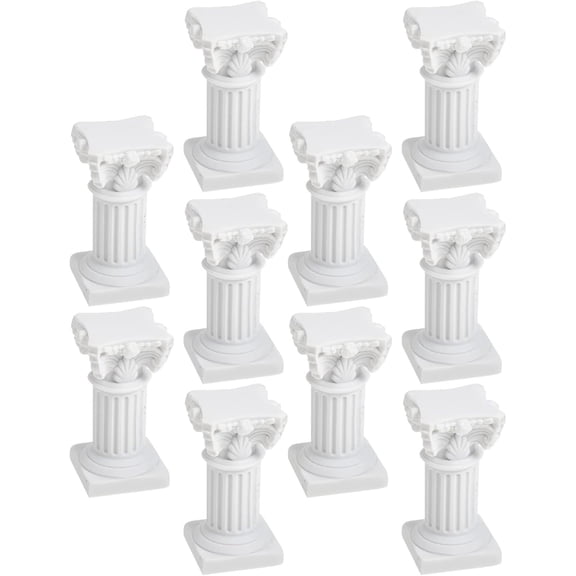 Roman Column Candle Holder Mini Resin Pillar Base for Home Decor and Photo Props Vintage Style 2.6 In