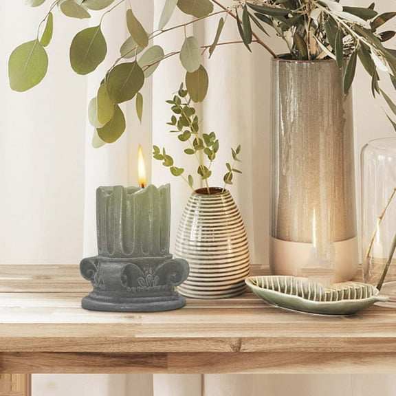 Roman Column Candle Yannianjz Roman Column Aromatherapy Candle, European Pillar Scented Candle, Home Decor Candle for Living Room, Bedroom, Bathroom, Gift, Decorative Scented Pillar Candle