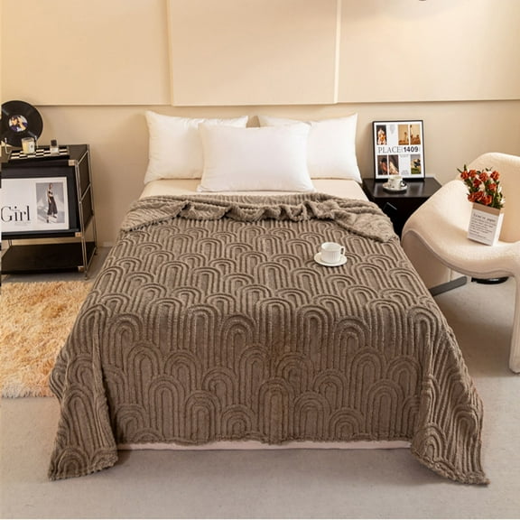 Roman Column Flannel Blanket, Soft Polyester Throw Blanket and Shawl, Multi-Purpose Sofa, Bed, Office, and Travel Blanket, Cozy Warm, Durable Washable, Elegant Home Decor, Stylish Nap Blanket