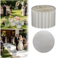 thumbnail image 1 of Roman Column Pedestal Foldable Cardboard Cylinder Stands,Paper Display Stands,Strong Load Bearing Capacity,For Catering Jewelry Wedding，Party Banquet Decor White, 1 of 5
