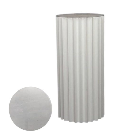 Roman Column Pedestal Foldable Cardboard Cylinder Stands,Paper Display Stands,Strong Load Bearing Capacity,For Catering Jewelry Wedding,Party Banquet Decor White New
