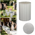 thumbnail image 1 of Roman Column Pedestal Foldable Cardboard Cylinder Stands,Paper Display Stands,Strong Load Bearing Capacity,For Catering Jewelry Wedding，Party Banquet Decor White, 1 of 5