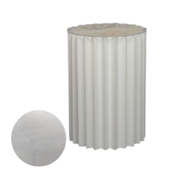 Roman Column Pedestal Foldable Cardboard Cylinder Stands,Paper Display Stands,Strong Load Bearing Capacity,For Catering Jewelry Wedding,Party Banquet Decor White New