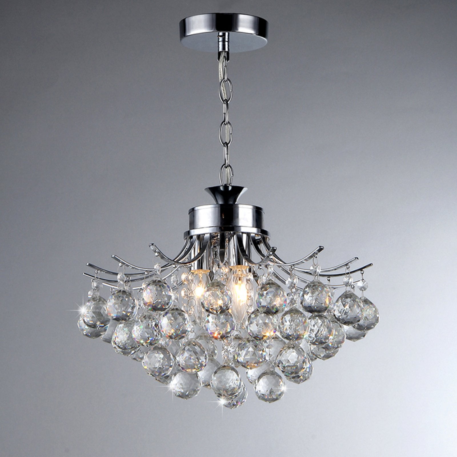 ルミナベッラMessalina SO4 peodant chrome Roman Crystal 4-Light