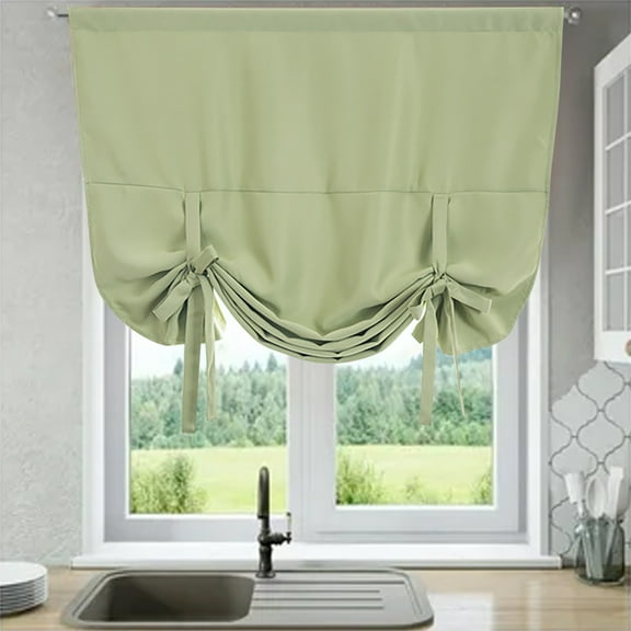 Roman Curtain (117 × 160Cm) B Polyester - 1Pc Curtain Translucent filter curtains for kitchen, bedroom, living room, doors and windows, curtains