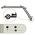 thumbnail image 1 of Roman Double Corner Window Curtain Rod 13/16 inch 48-84" - Black, 1 of 2